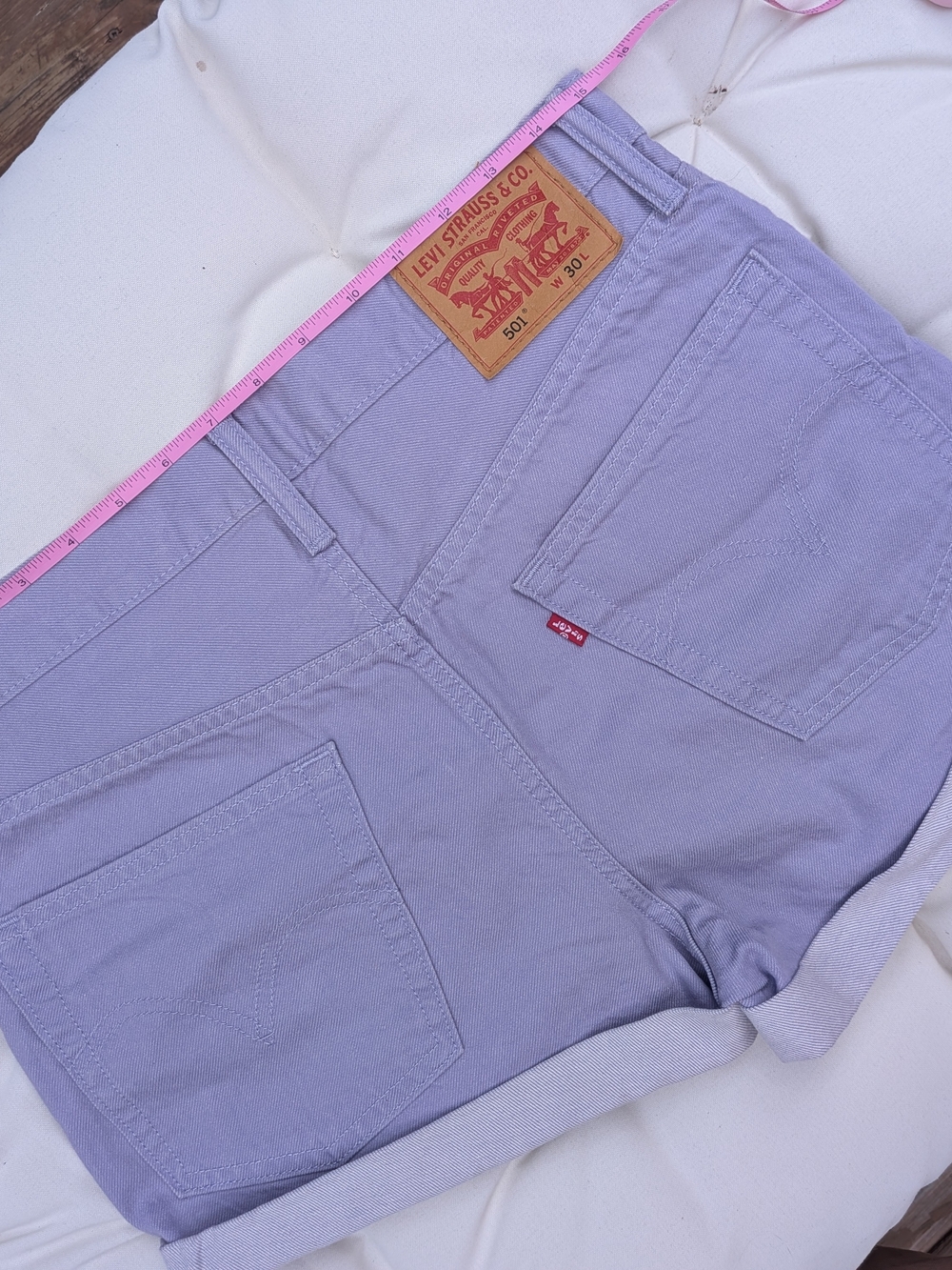 Levi's 501 Lavender Jean Shorts